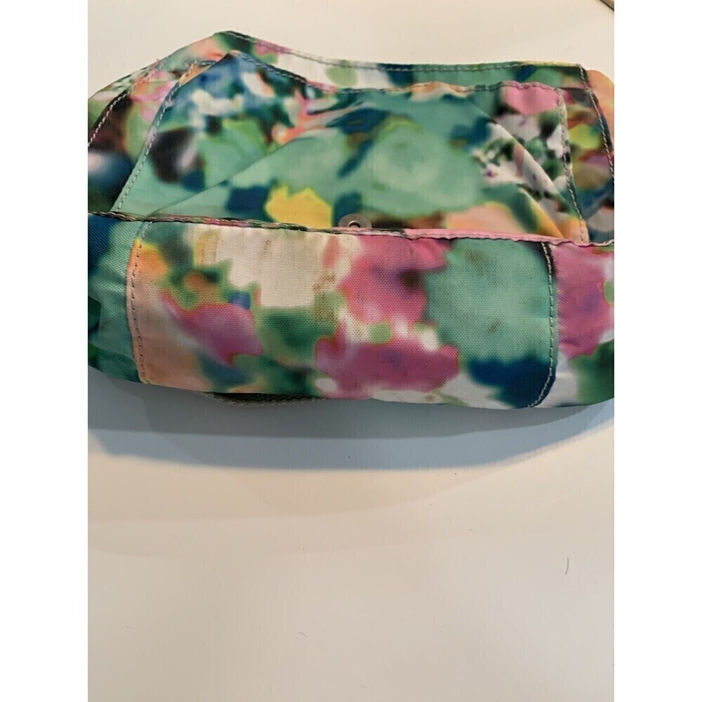 Kipling Womens Shoulder Handbag Floral Nylon Vibrant Colors Purse Spring - Picture 15 of 15